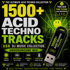 1500 acid techno tracks - 1500+, usb