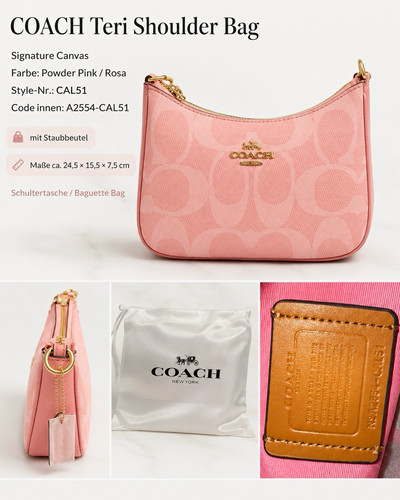 Coach teri shoulder bag - shoulder, canvas