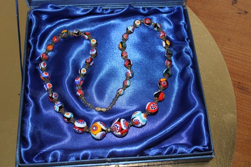 Murano glas perlen kette - glas, kette.