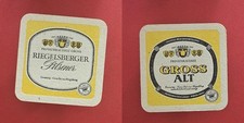 Gross Riegelsberg gelbe Wappen Brauerei Bierdeckel Bier