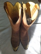 Westernschuhe Leder (Nubuck) Größe 41, hellbraun