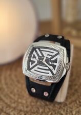 Bruno Banani Herren Armbanduhr Schwarz Leder - Gebraucht