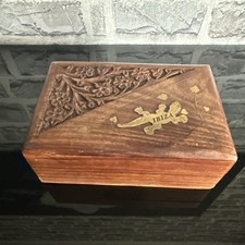 Schmuckschatulle Kiste aus Holz mit Eidechse Ibiza Deko