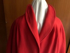 Wollmantel rot 44 - wollmantel,