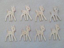 Holzdeko, Sägearbeiten, Basteln mit Holz, Rehkitz, 6 Stück, Hobbyauflösung