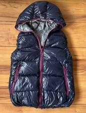 100%ORIG DUVETICA WENDE WESTE DAUNEN JACKE GR.42 eher DE 36/38 BLAU CAMOUFLAGE