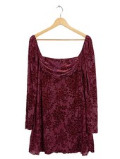 CIDER Langarmkleid Damen Kleid Gr. DE 42 rot Casual-Look