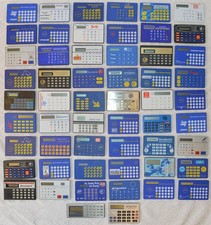 Werbung Reklame Mini Taschenrechner Währungsrechner Scheckkartenformat 55x