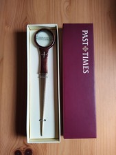 Past Times Gents Magnifier Letter Opener – Brieföffner mit 3x Lupe, OVP, Sammler