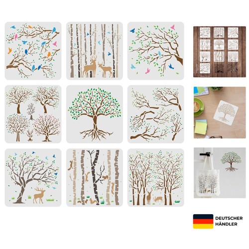 Lebensbaum schablonen set - lebensbaum,
