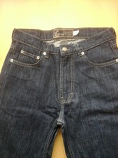 LANIUS Jeans Gr. 28/32  XS dunkelblau, gerades Bein, Öko Bio-Baumwolle Unisex