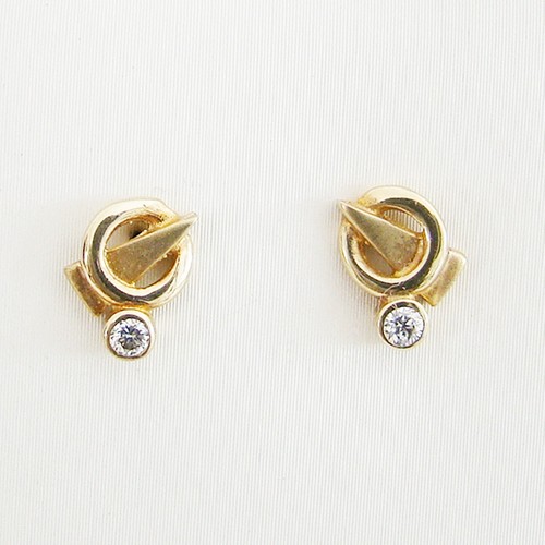 Ohrring gelbgold brillant - gelbgold,