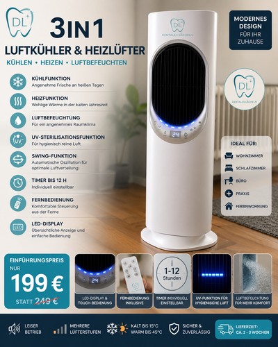 Luftkühler heizlüfter - 3-in-1,