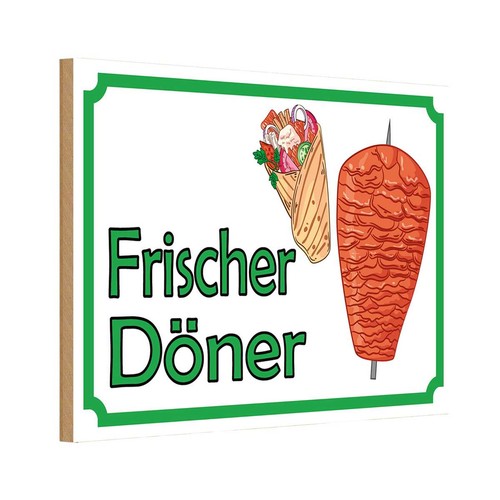 Holzschild 20x30 frischer - holzschild,
