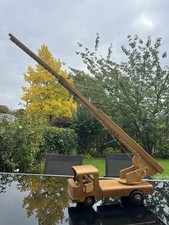 Holzspielzeug Feuerwehr Leiterwagen Zirka 45 Jahre Aus DDR- Produktion Vintage