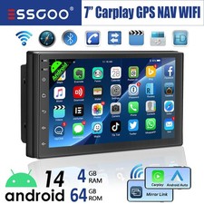Doppel 2 DIN Android 14 4+64G Carplay Autoradio GPS NAVI WiFi RDS Bluetooth SWC