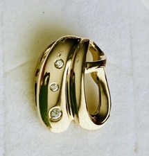 Kettenanhänger 585 Gold mit 3 Diamanten 