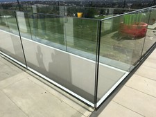 Ganzglasgeländer Balkongeländer Terrasse Treppe Brüstung Geländer (O.Glas)