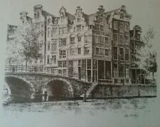 Bild Amsterdam schwarz-weiß Druck Amsterdamer Grachten OVP