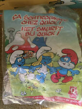 QUICK WERBE SCHLUMPF BETT OVP SCHLÜMPFE SMURFS PUFFI PITUFOS SCHTROUMPFS