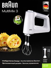 Braun Handmixer Stabmixer MultiMix3 weiß 500 Watt Mixbecher HM 3105 