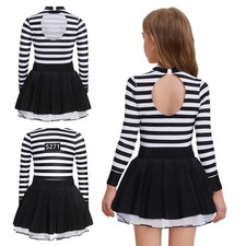 Kinder Mädchen Kostüm Gefangene Röcke Thematisch Kleid Ruffled Lange Ärmel