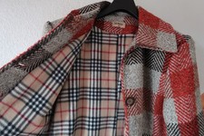 Damen Klassische Mode Eleganter karierter Mantel Gr. XL rot kariert