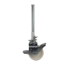 4 x Gerüstrolle, Rollfuß 500 mm, Ø 38 mm, Rolle 200 x 50 mm 1000 kg GeZu Impex