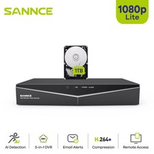 1TB SANNCE DN81BS 8CH CCTV