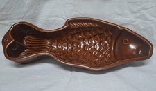 B04 Alte Backform Puddingform Keramik ? Steingut ? Vintage 1980-50er Jahre Fisch
