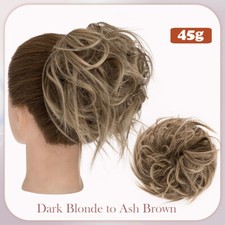 Lockig Messy Bun Haarteil Scrunchy Pferdeschwanz Haargummi Dutt Haarverlängerung