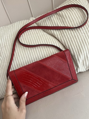 Vintage rote handtasche - vintage, handtasche/