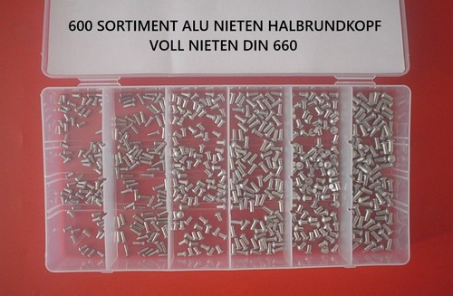 600 sortiment alu - nieten,