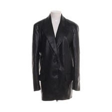 Zara, Blazer, Größe: M, Schwarz, Polyester, Einfarbig, Lederimitat, Damen -EE6