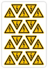 20x Aufkleber „Warnung vor