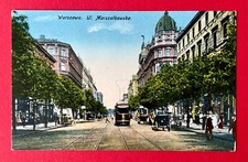 AK WARSCHAU in Polen 1. WK Ul. Marszalkowska mit Strassenbahn   ( 158285