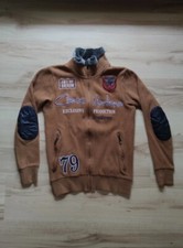 Wam Denim Sweatjacke Strickjacke braun Pullover Fellkragen Gr. S NEU