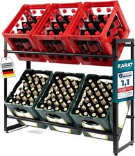 Getränkekistenregal Flaschenregal für 4-6 Kisten freistehend & stabil Kenji