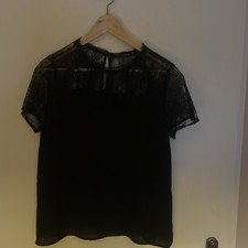 Zara Bluse Top XL Mit Spitze