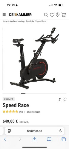 Hammer speedbike wie - neu, lies