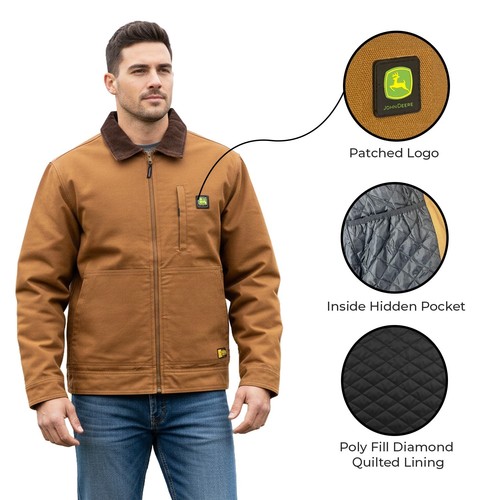 John deere braune herrenjacke - john,
