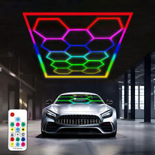 14 Hexagon RGBW LED Lampe Röhren Garage Wand Decken Leuchte Waben Beleuchtung