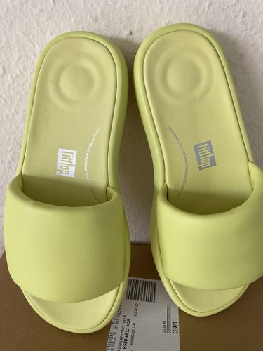 Pantolette leder gelb - leder,