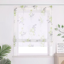 Raffrollo mit Klettband Blumen