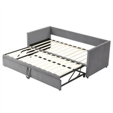 Polsterbett Daybed Tagesbett Ausziehbett Schlafsofa Mit Unterbett 90/180x200 cm