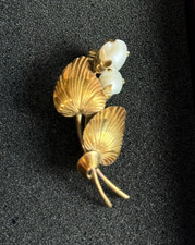 50er Jahre Brosche Blüten Blumen Maiglöcken