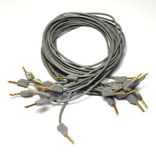 10x Meßleitung Multi-Contact mit MC Hohl-Bananen-Stecker 2mm, 60 cm, grau