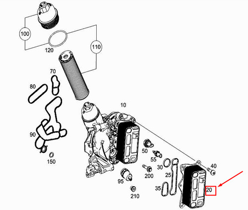 Motorölkühler a6541800265 - motorÖlkÜhler,