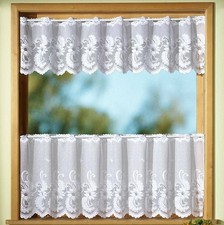 Gardine Scheibengardine m. handgebogter Bordüre aus edlem Jacquard Vorhang Typ72