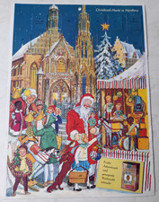 Alter Adventskalender Jacobs Kaffee Werbung Christkindl-Markt Nürnberg 1950/60